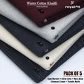 Pack of 5 — Opal Maroon + Silver Grey + Navy Blue + Cheasy Cream + Tuxedo Marle