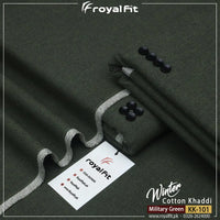 Military Green Winter Cotton Khaddi | KK101