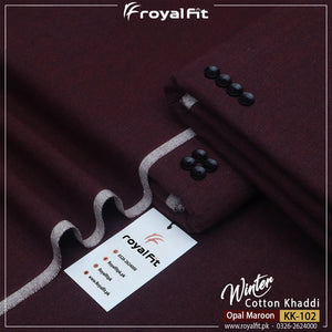 Opal Maroon Winter Cotton Khaddi | KK102