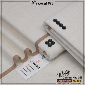 Cheesy Cream Winter Cotton Khaddi | KK103