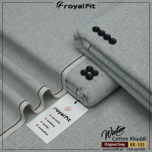 Original Grey Winter Cotton Khaddi | KK105