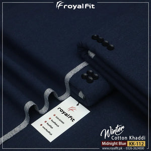 Midnight Blue Winter Cotton Khaddi | KK112