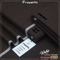 Chocolate Brown Winter Cotton Khaddi | KK116