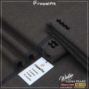 Tobacco Dark Winter Cotton Khaddi | KK119