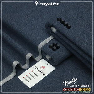 Canadian Blue Winter Cotton Khaddi | KK120