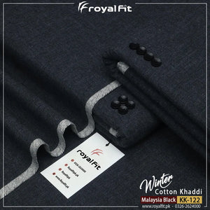 Malaysia Black Winter Cotton Khaddi | KK122