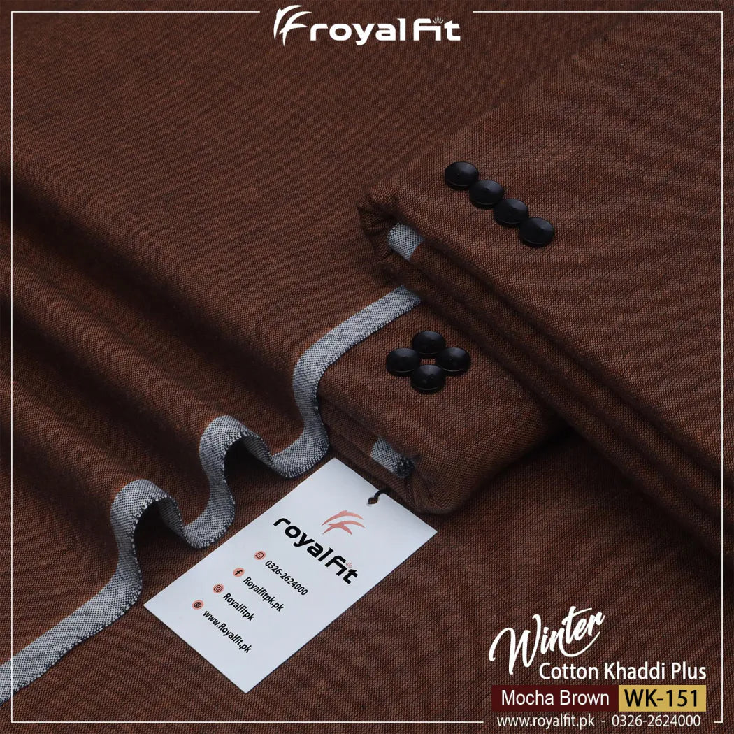 MOCHA BROWN WINTER COTTON KHADDI PLUS | WK-151