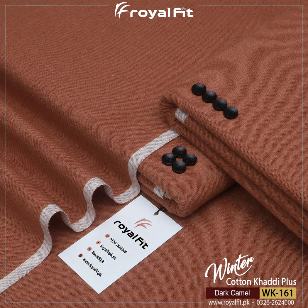 DARK CAMEL WINTER COTTON KHADDI PLUS | WK-161