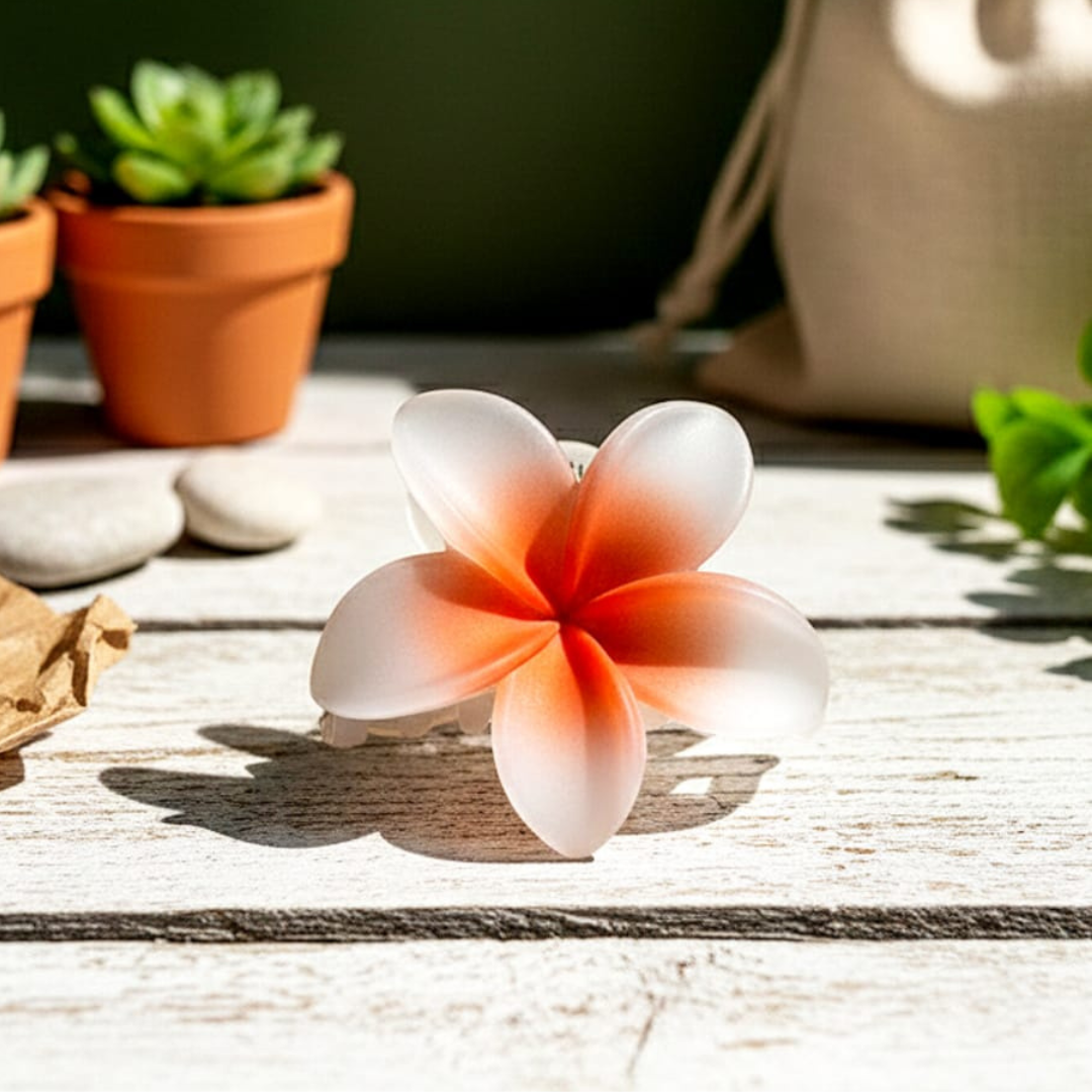 Floral Hair Clips for Women | Orange - Sharjeel.pk