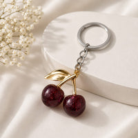 TRENDY CHERRY KEYCHAIN (MAROON)